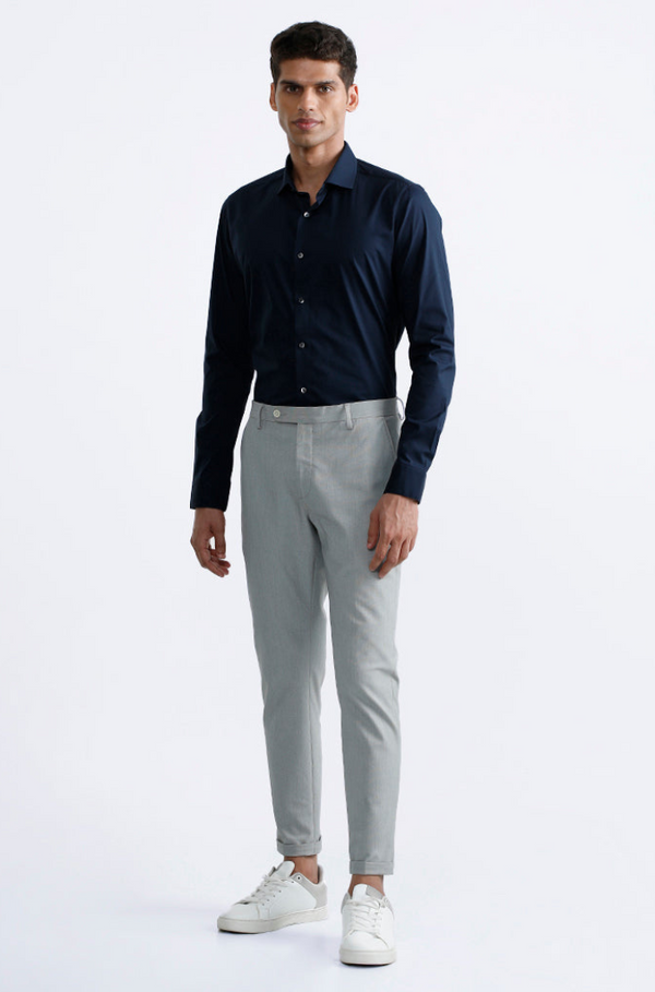 25DEGREE Navy Blue Formal Shirt For Men | Slim Fit