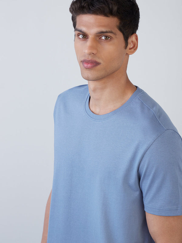 Pima Classic Tee - Light Blue - Armenio