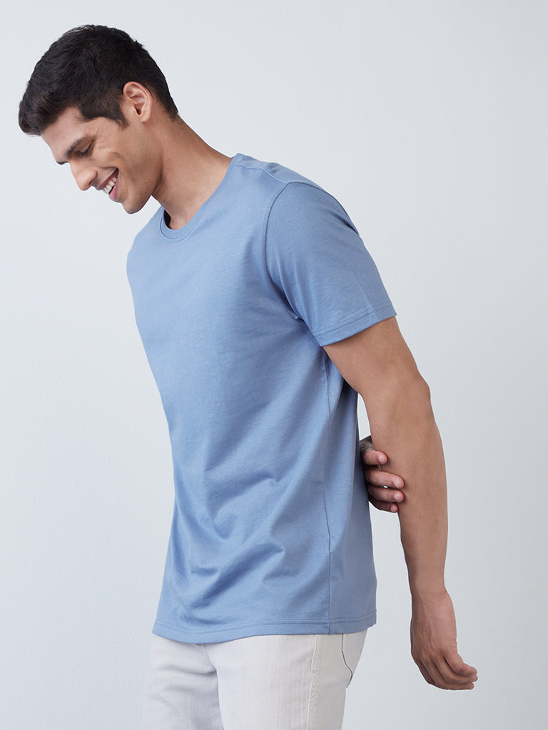 Pima Classic Tee - Light Blue - Armenio