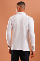 Prime Polo Full Sleeved Shirt - White