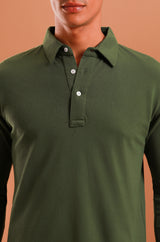 Prime Polo Full Sleeved Shirt - Green