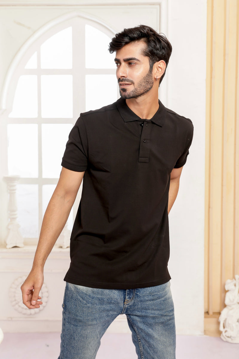 Prime Polo Shirt - Black - Armenio