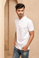 Prime Polo Shirt - White - Armenio