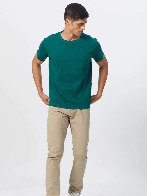 Pima Classic Tee - Marine Green - Armenio